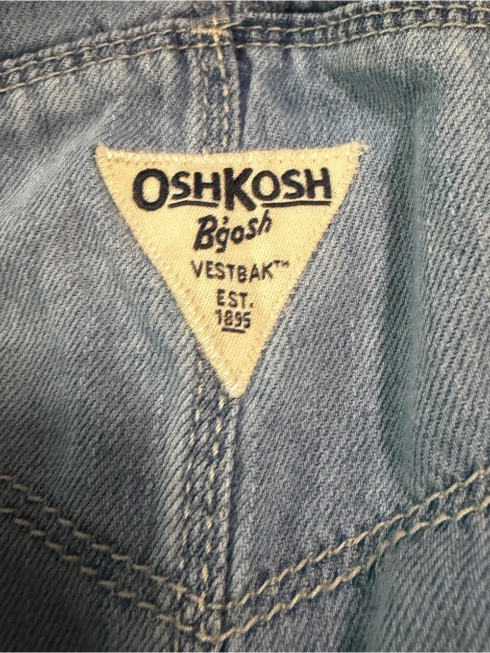 OshKosh B'gosh Vestbak Steel Blue Cotton Shortalls Sz 3T